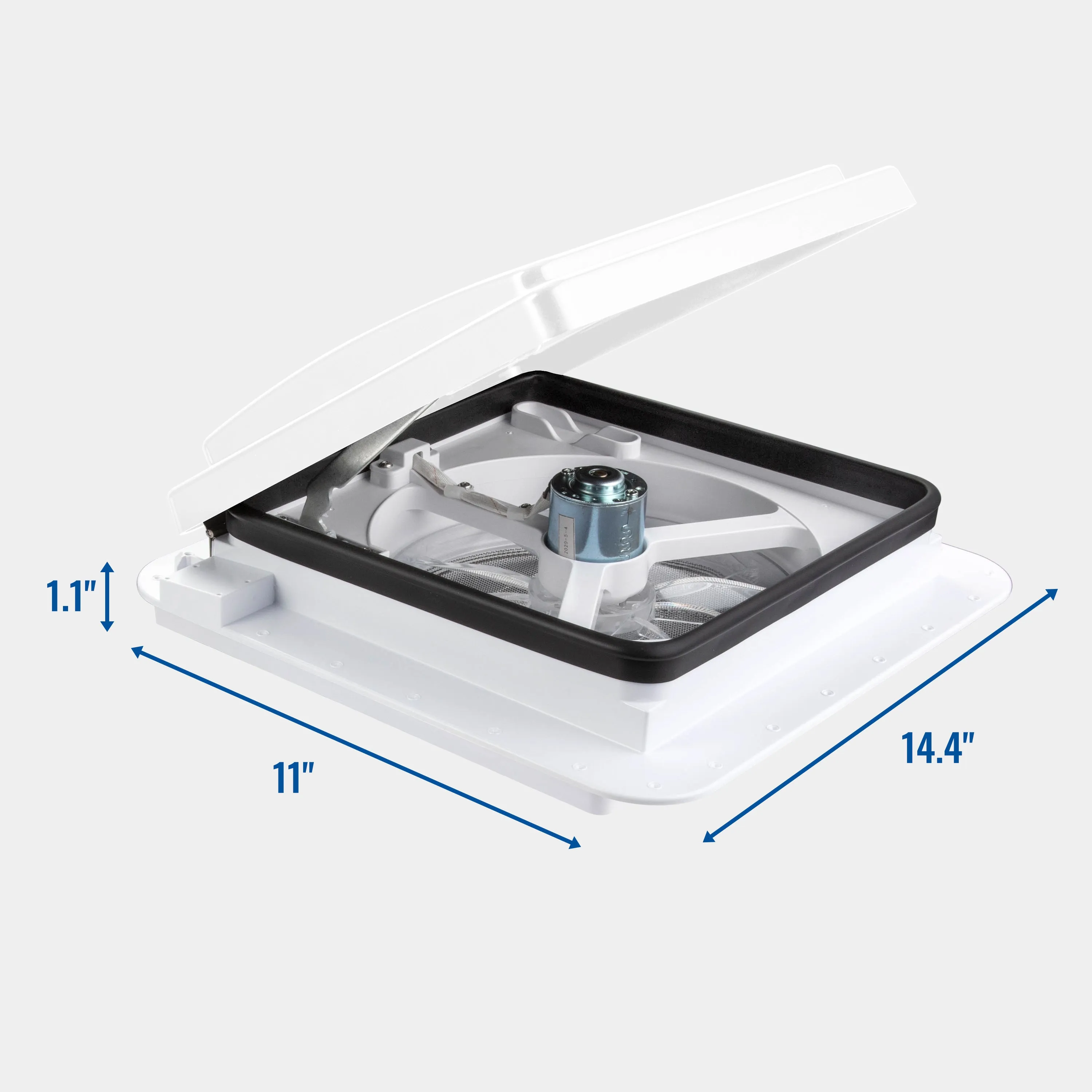 11” Manual RV Roof Vent Fan with 3 Speeds