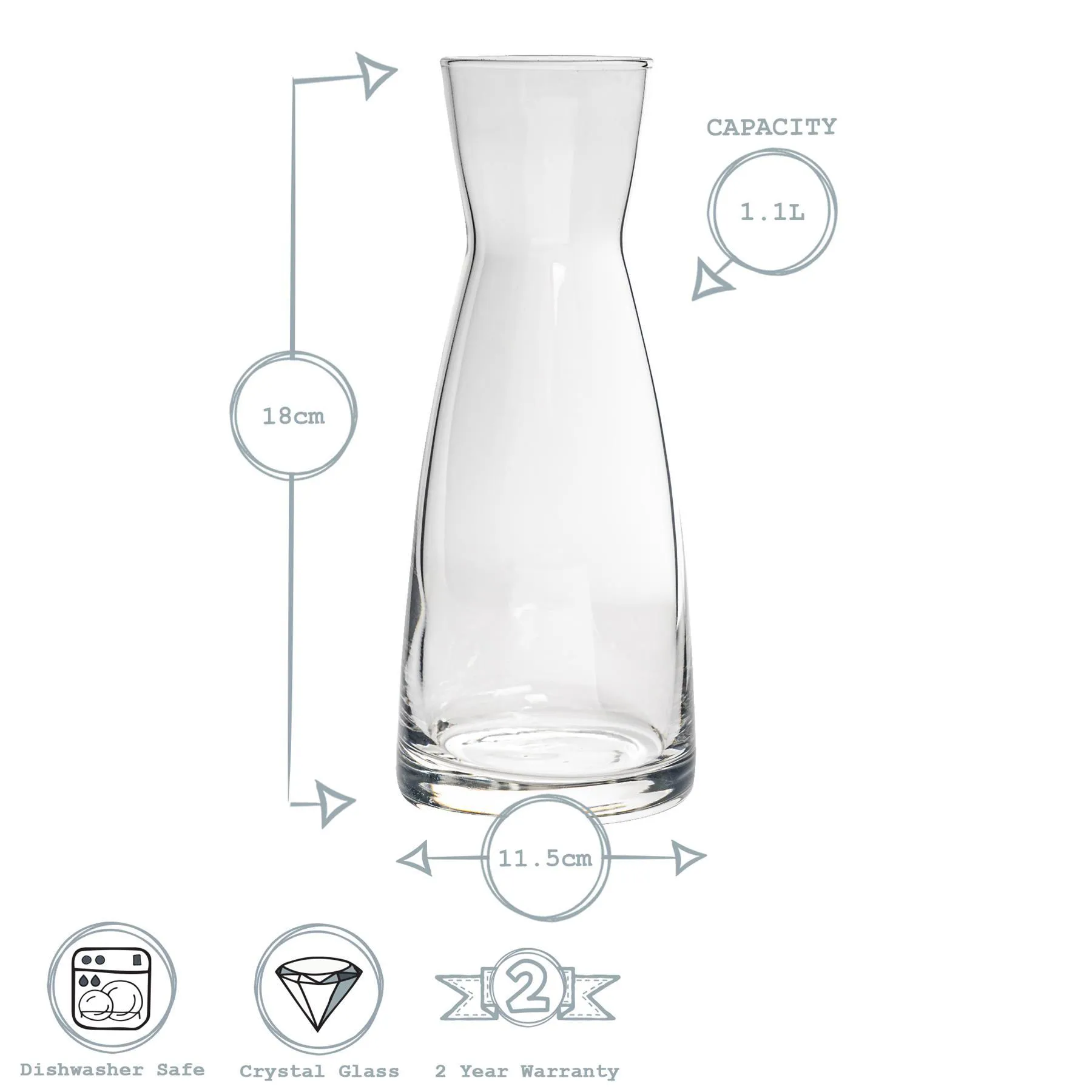 1.1L Ypsilon Glass Carafe