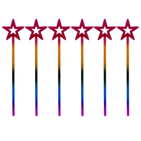 12" Rainbow Star Wand (Dozen)