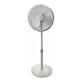 16" Performance Three-Speed Adjustable Pedestal Fan - White