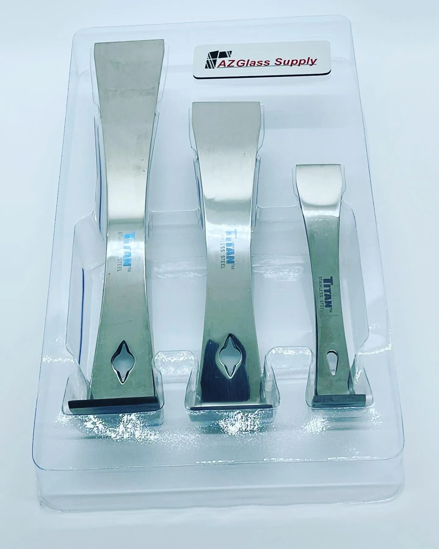 17007 Titan 17007 3-Piece Stainless Steel Pry Bar Scraper Set.