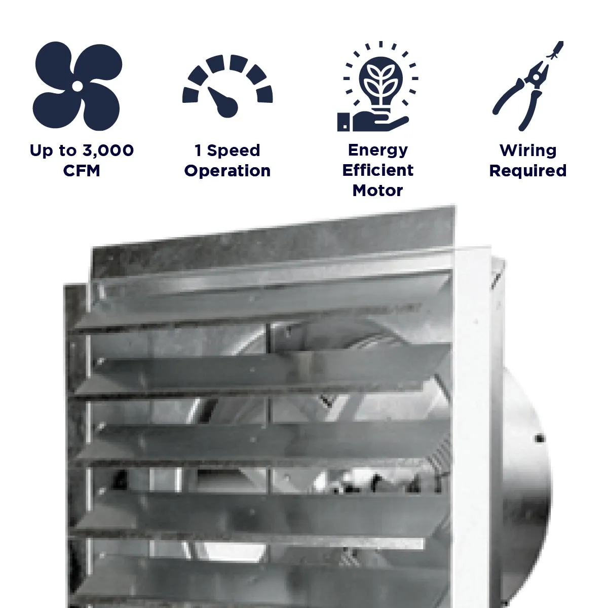 18 In. Heavy Duty Exhaust Fan with Automatic Shutter