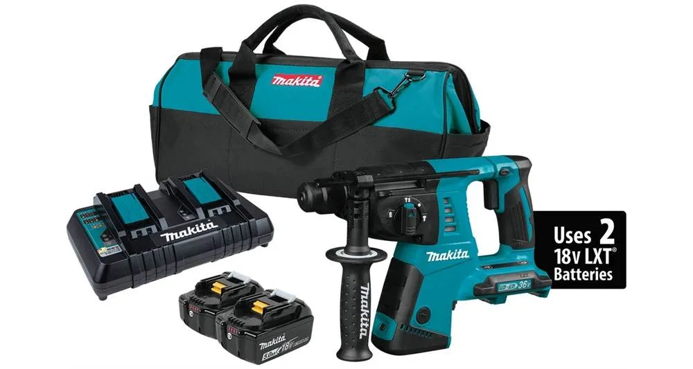 2021 Makita 36V (18V X2) LXT® 1" Rotary Hammer Kit, accepts SDS-PLUS bits (5.0Ah) (XRH05PT)