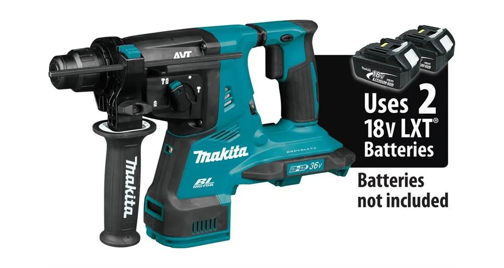 2021 Makita 36V (18V X2) LXT® Brushless 1-1/8" AVT® Rotary Hammer, accepts SDS-PLUS bits, Tool Only (XRH08Z)