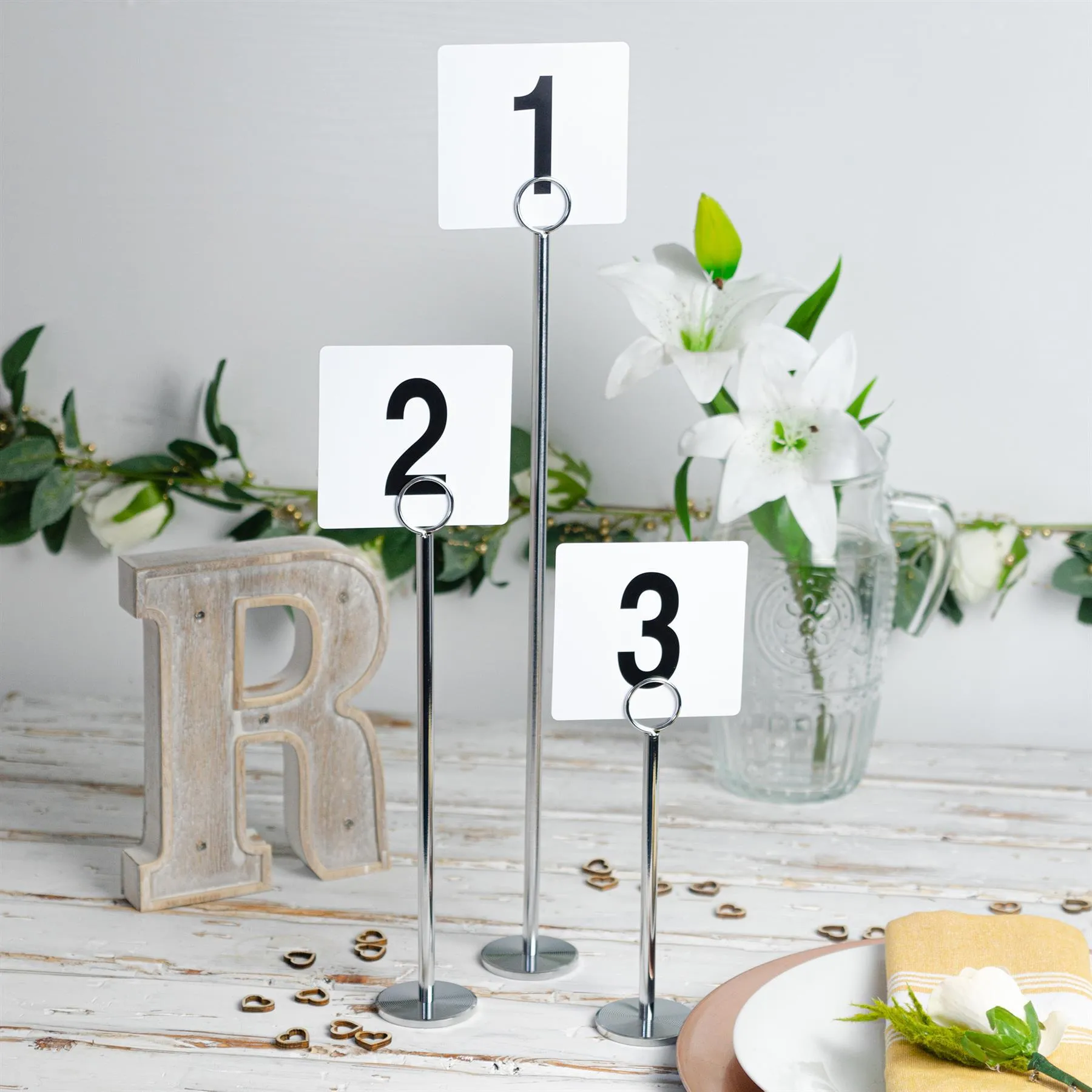 20cm Table Number Holders - Pack of 12 - By Argon Tableware