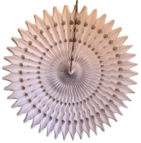 21" White Tissue Paper Fan