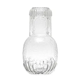 28 oz. Embossed Carafe with Drinking Glass