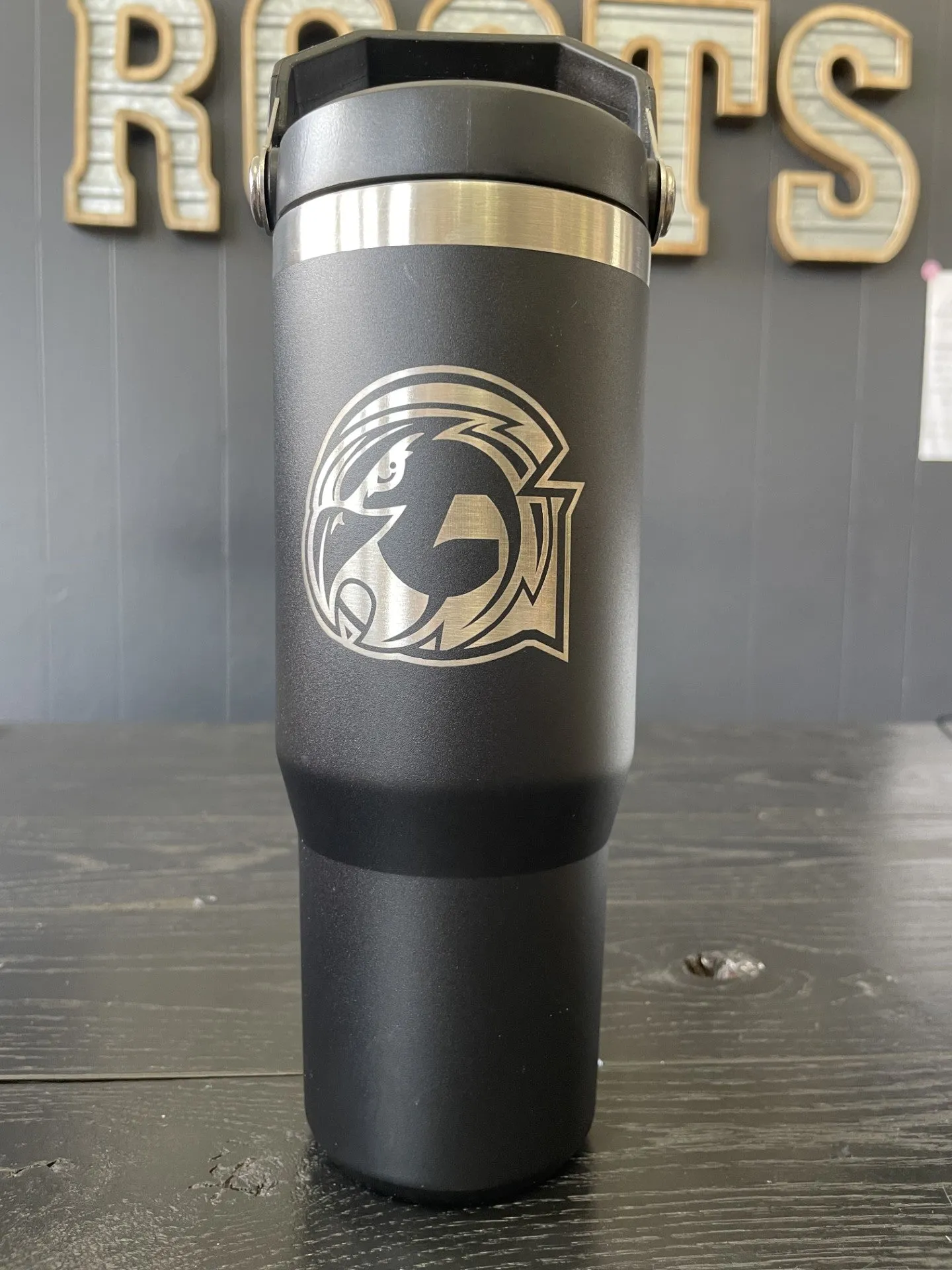 30OZ STAINLESS STEEL FLIP STRAW TUMBLER