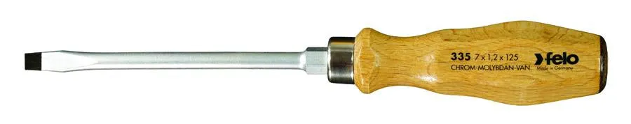 3/8" x 7" Wooden Handle Screwdriver