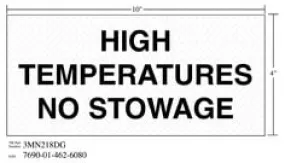 3M™ Diamond Grade™ Safety Sign 3MN218DG, "HIGH…STOWAGE", 10 in x 4 in,
10/Package