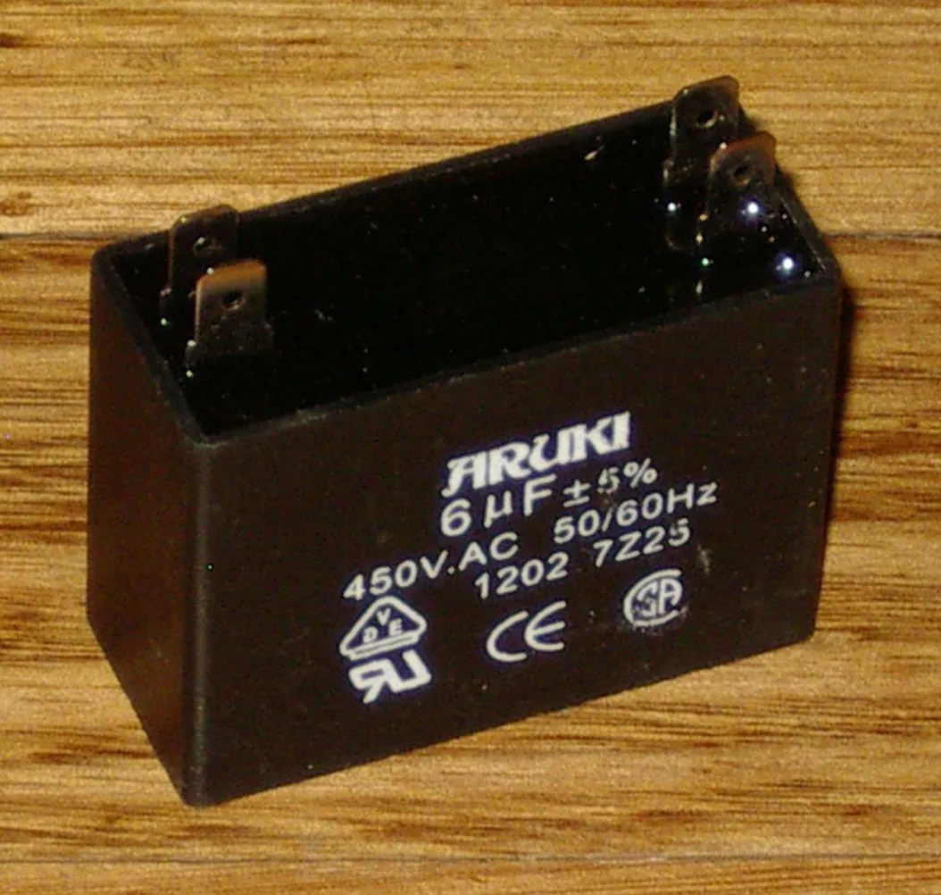 6uF 450Volt Motor Start/Run Capacitor - Part # CAC6UF