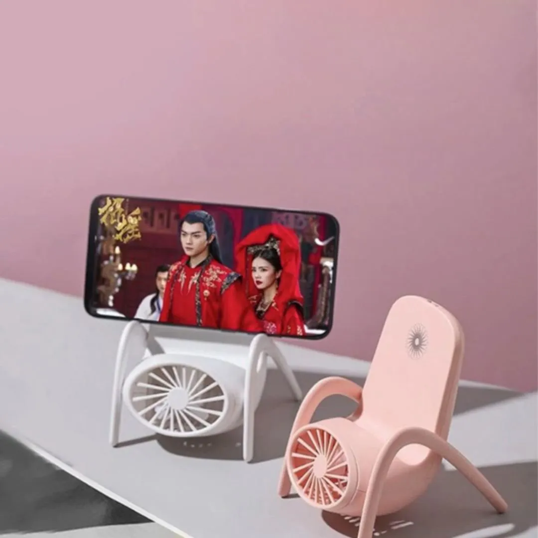 Adorable Portable Phone Holder with Fan | Quirky Gifts for Her