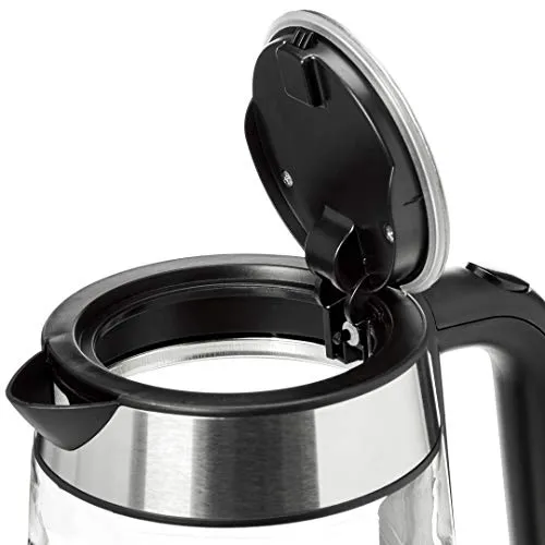 Amazon Basics Electric Glass and Steel Hot Tea Water Kettle - 1.7-Liter