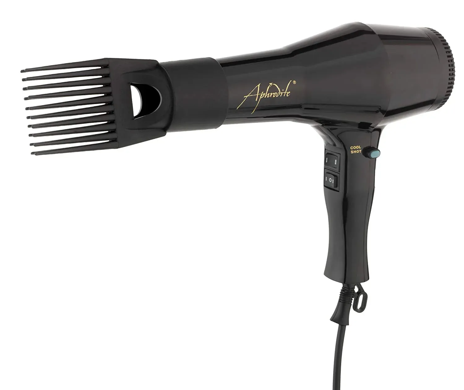 Aphrodite Professional Super Shot Hair Dryer Turbo 2000 with Dryer Pik Comb