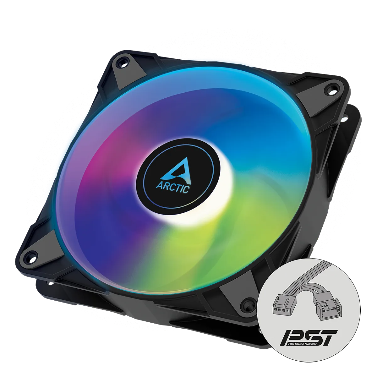 ARCTIC P12 PWM PST A-RGB 0dB Black 120mm Case Fan