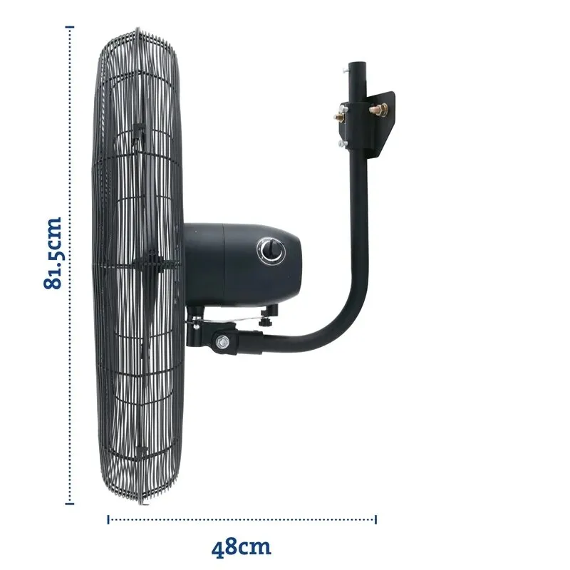 Arlec 75cm Black Industrial Wall Fan