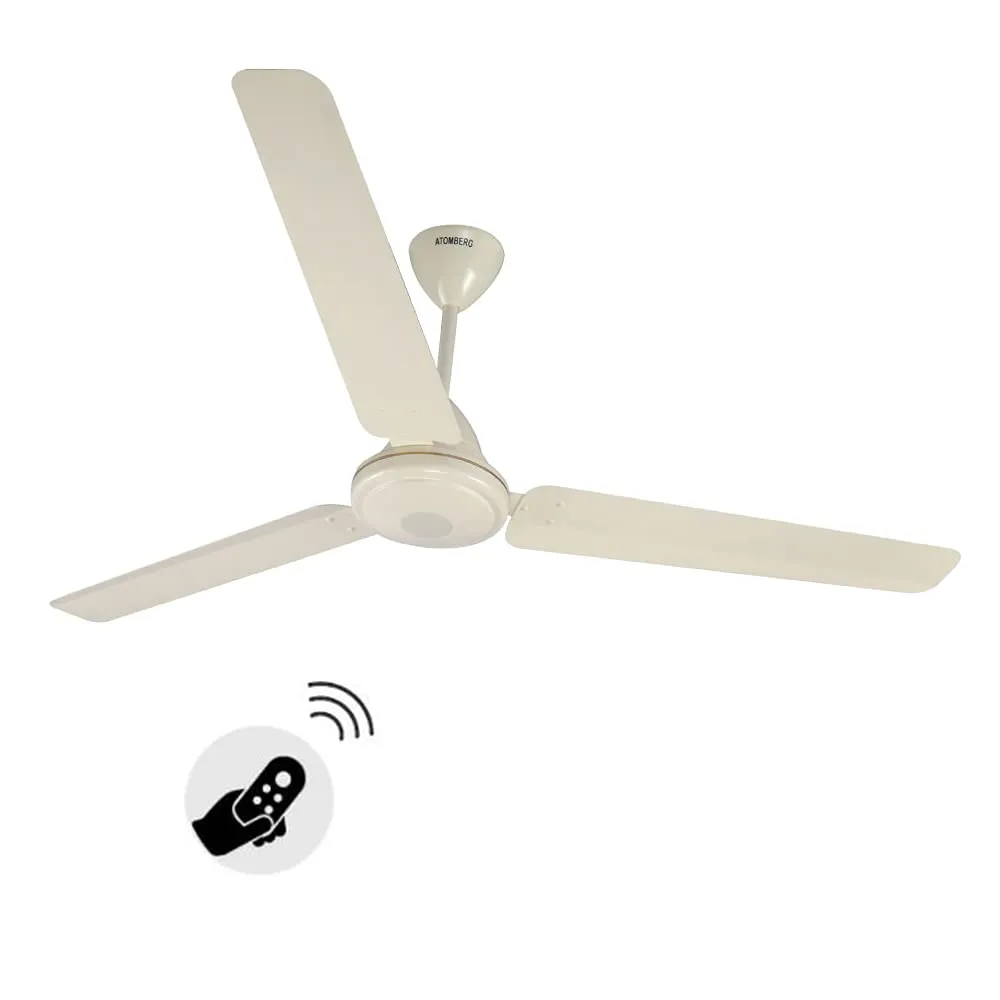 Atomberg Efficio Energy Saving 5 Star Rated 1400 mm 1400 mm BLDC Motor with Remote 3 Blade Ceiling Fan Ivory