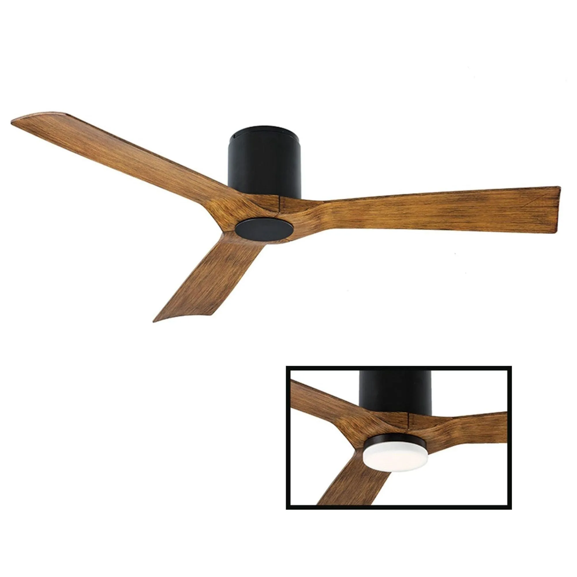 Aviator Indoor/Outdoor 3-Blade 54" Smart Flush Mount Ceiling Fan with Remote Control