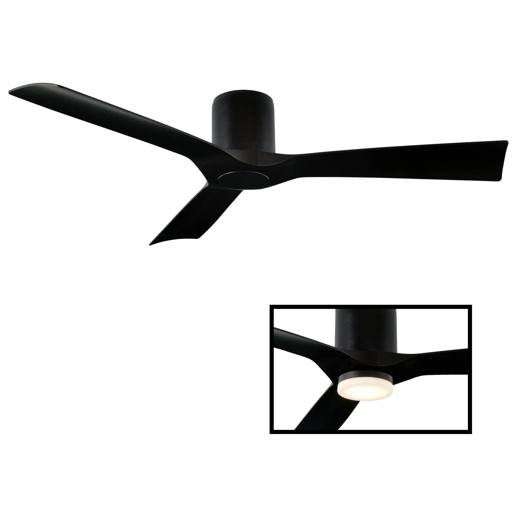 Aviator Indoor/Outdoor 3-Blade 54" Smart Flush Mount Ceiling Fan with Remote Control