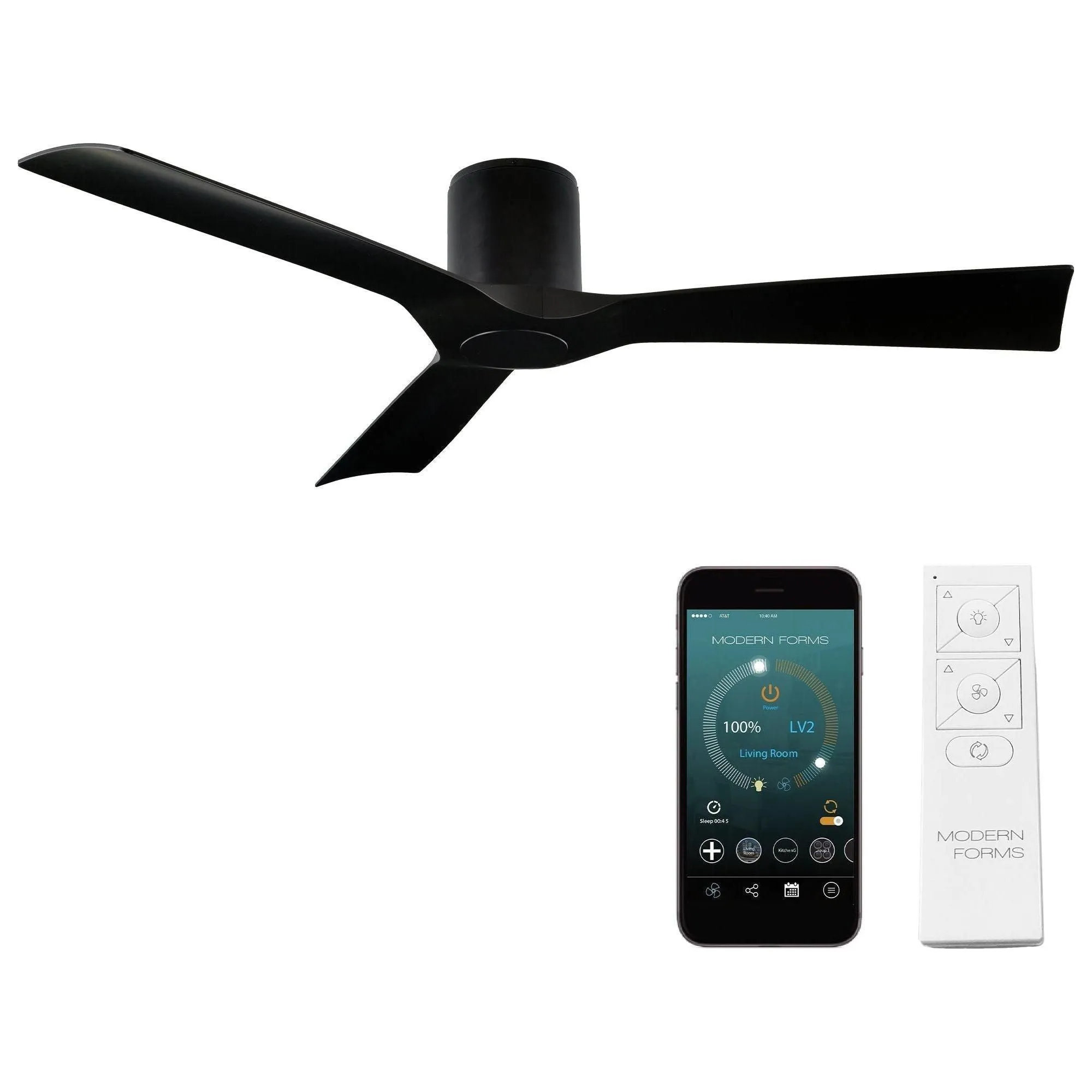 Aviator Indoor/Outdoor 3-Blade 54" Smart Flush Mount Ceiling Fan with Remote Control