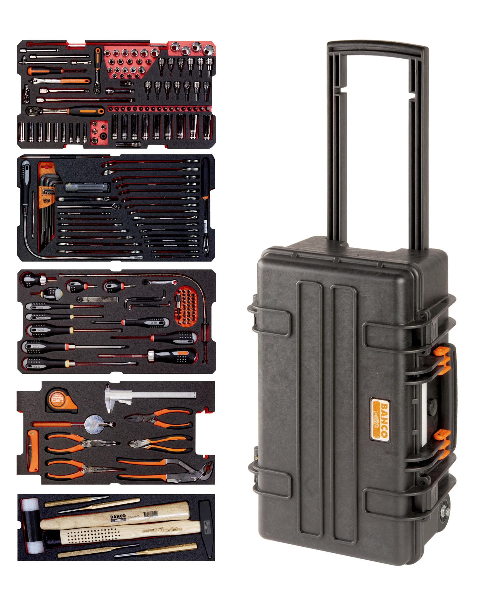 Bahco 4750RCHDW01FF3 194pce General Purpose Engineers ToolKit Metallic Tool Box