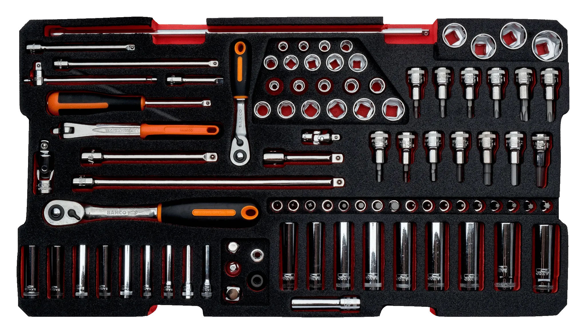 Bahco 4750RCHDW01FF3 194pce General Purpose Engineers ToolKit Metallic Tool Box