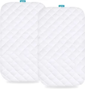 Bassinet Mattress Pad Cover - Fits Nordmiex 3 in 1 Bedside, 2 Pack, Bamboo, Waterproof