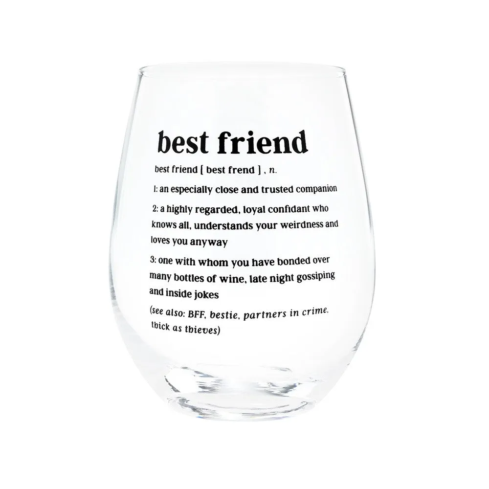 BEST FRIEND WINE GLASS