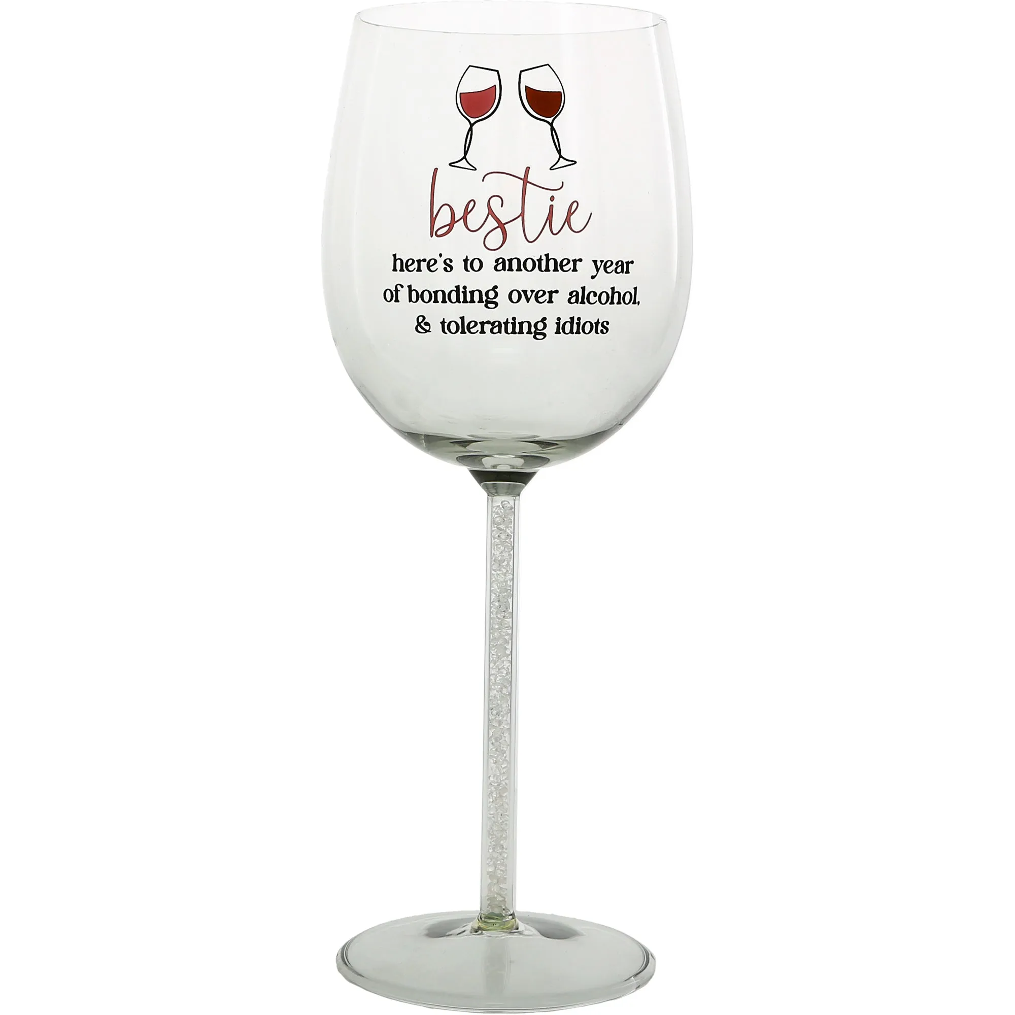 Bestie Gift Boxed 17 oz Wine Glass