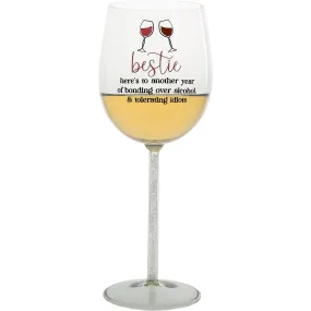 Bestie Gift Boxed 17 oz Wine Glass