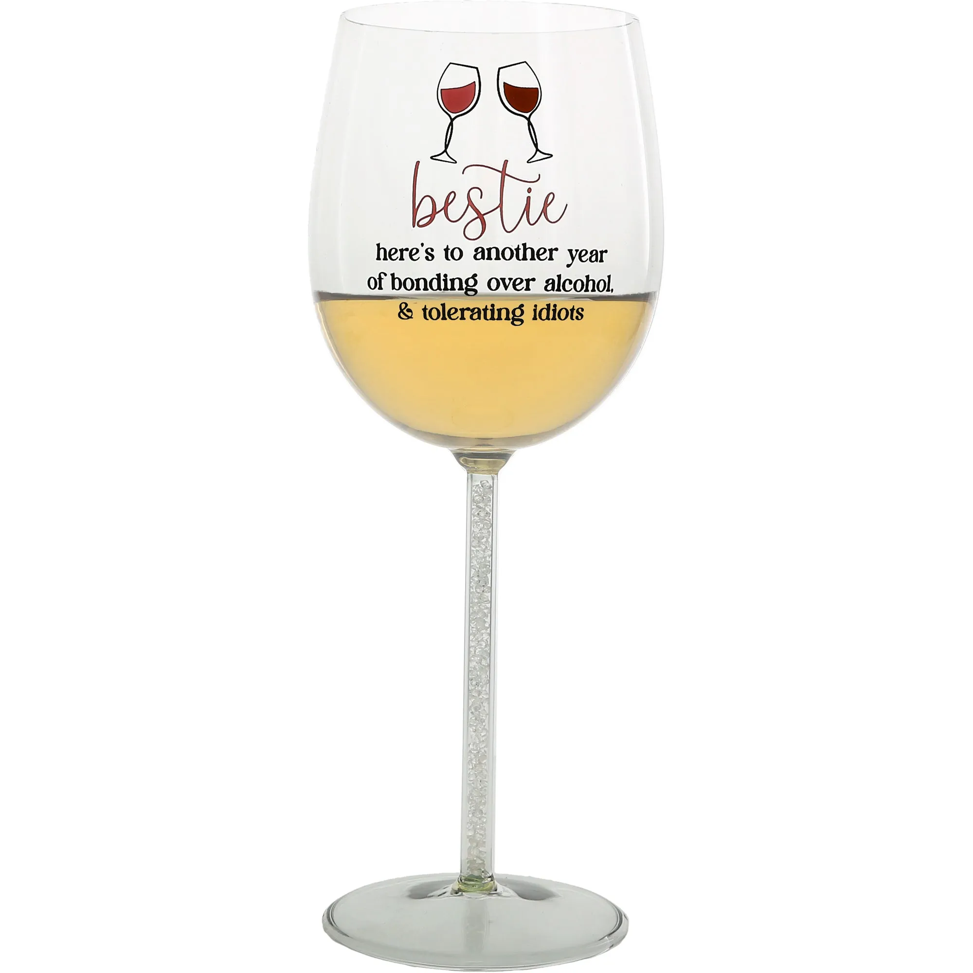 Bestie Gift Boxed 17 oz Wine Glass