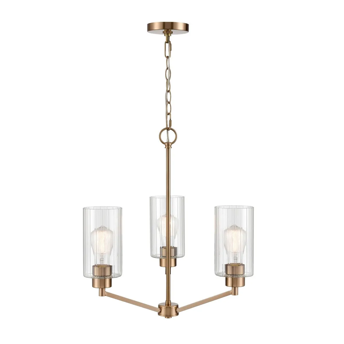 Beverlly 21 in. 3 Lights Chandelier Modern Gold Finish