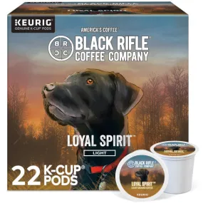 Black Rifle Coffee, Loyal Spirit, Single Serve Keurig K-Cup Pods, Light Roast Coffee, 22-Count Box