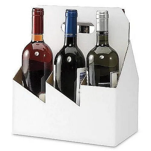 Blank Cardboard Six Pack Holder - WINE 750ML