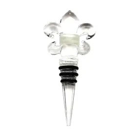 Bottle Stopper, Fleur De Lis Frosted