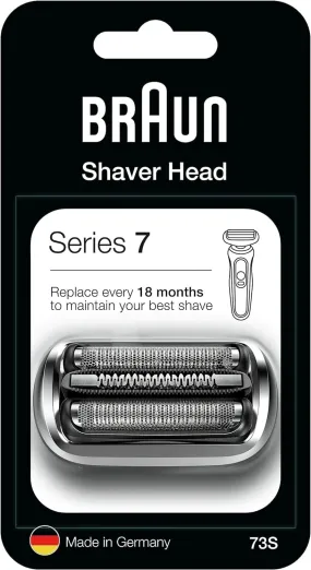 Braun Series 7 Electric Shaver Replacement Head, Easily Attach Your New Shaver Head, Compatible With New Generation Series 7 Shavers , 73S, Silver