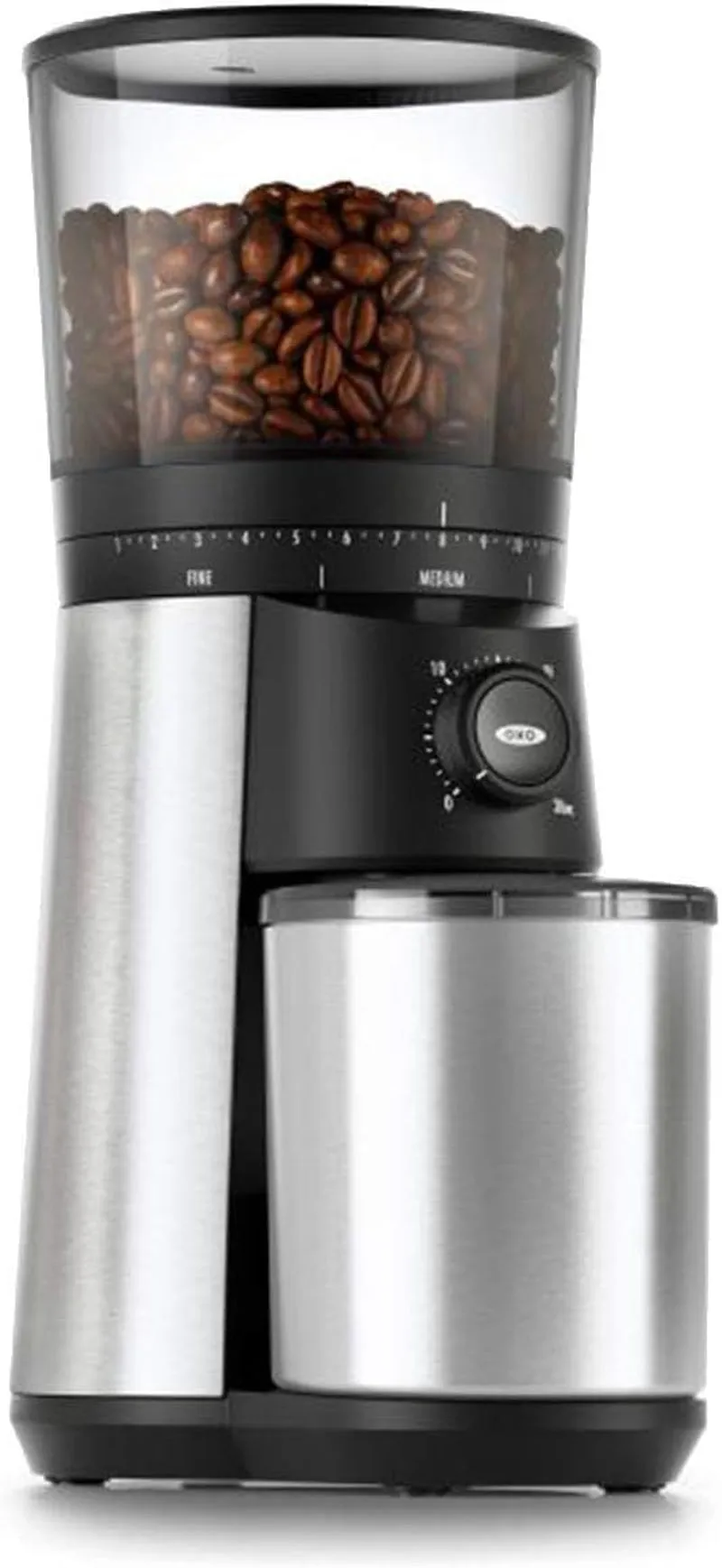 BREW 9 Cup Programmable Coffee Maker Bundle BREW Conical Burr One Push Start Coffee Grinder - Stainless Steel/Black