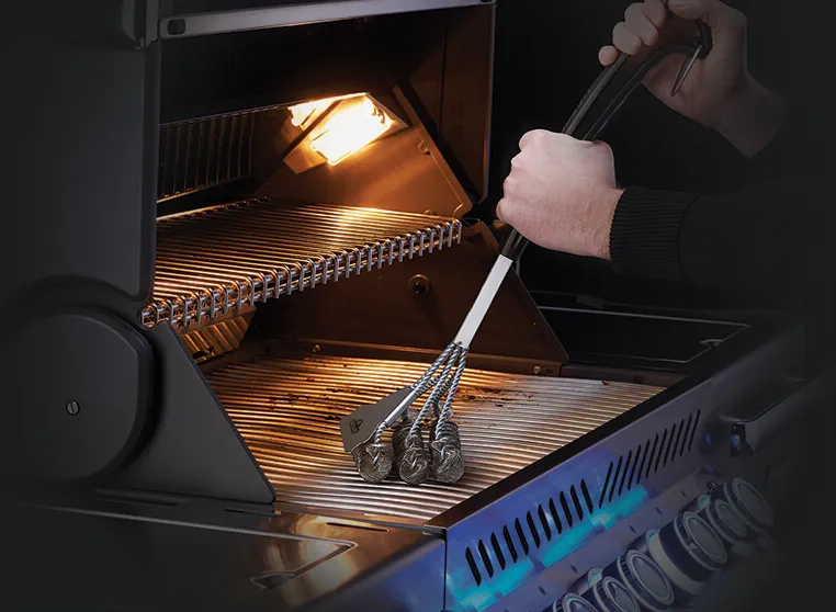 Bristle-Free Triple Row Grill Brush