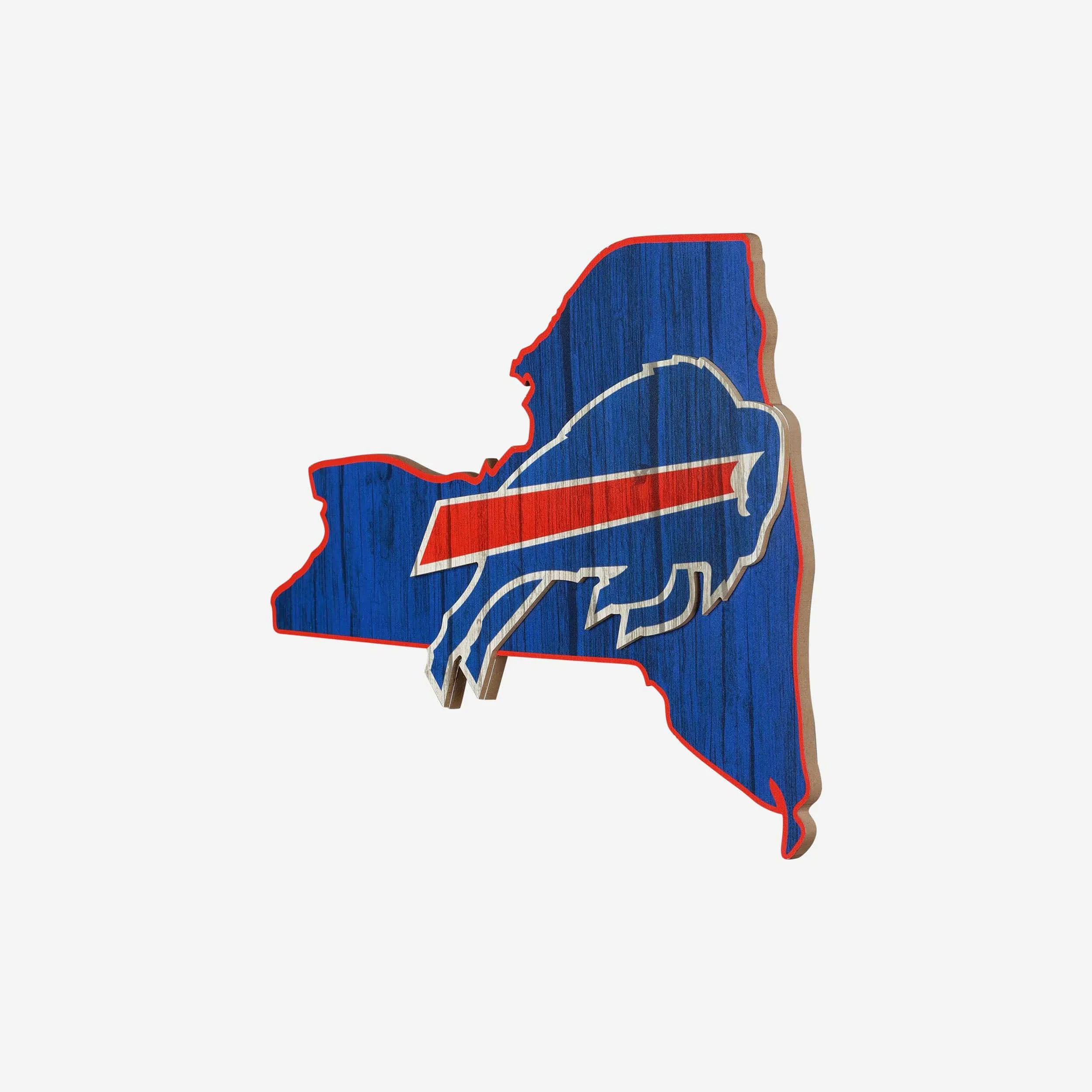 Buffalo Bills Wood State Sign