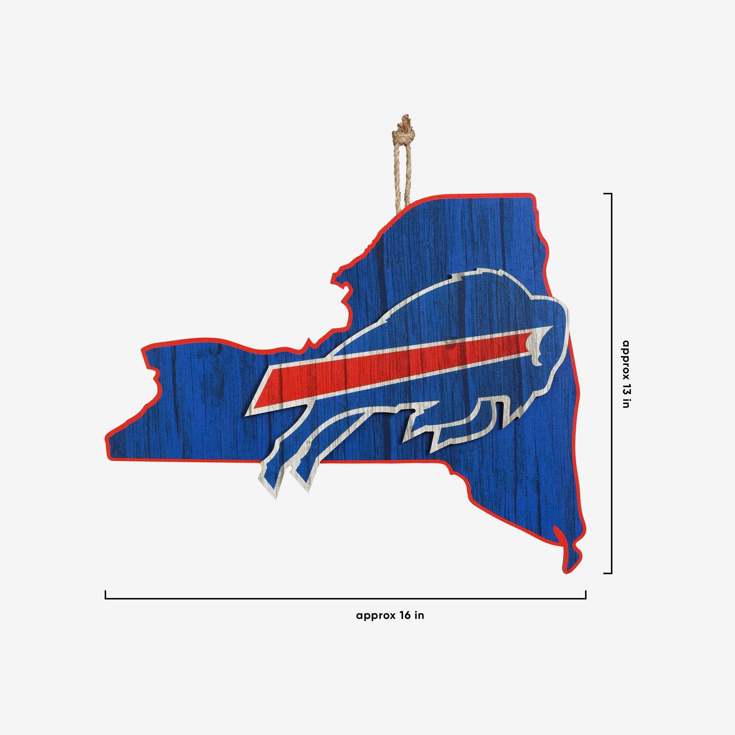 Buffalo Bills Wood State Sign