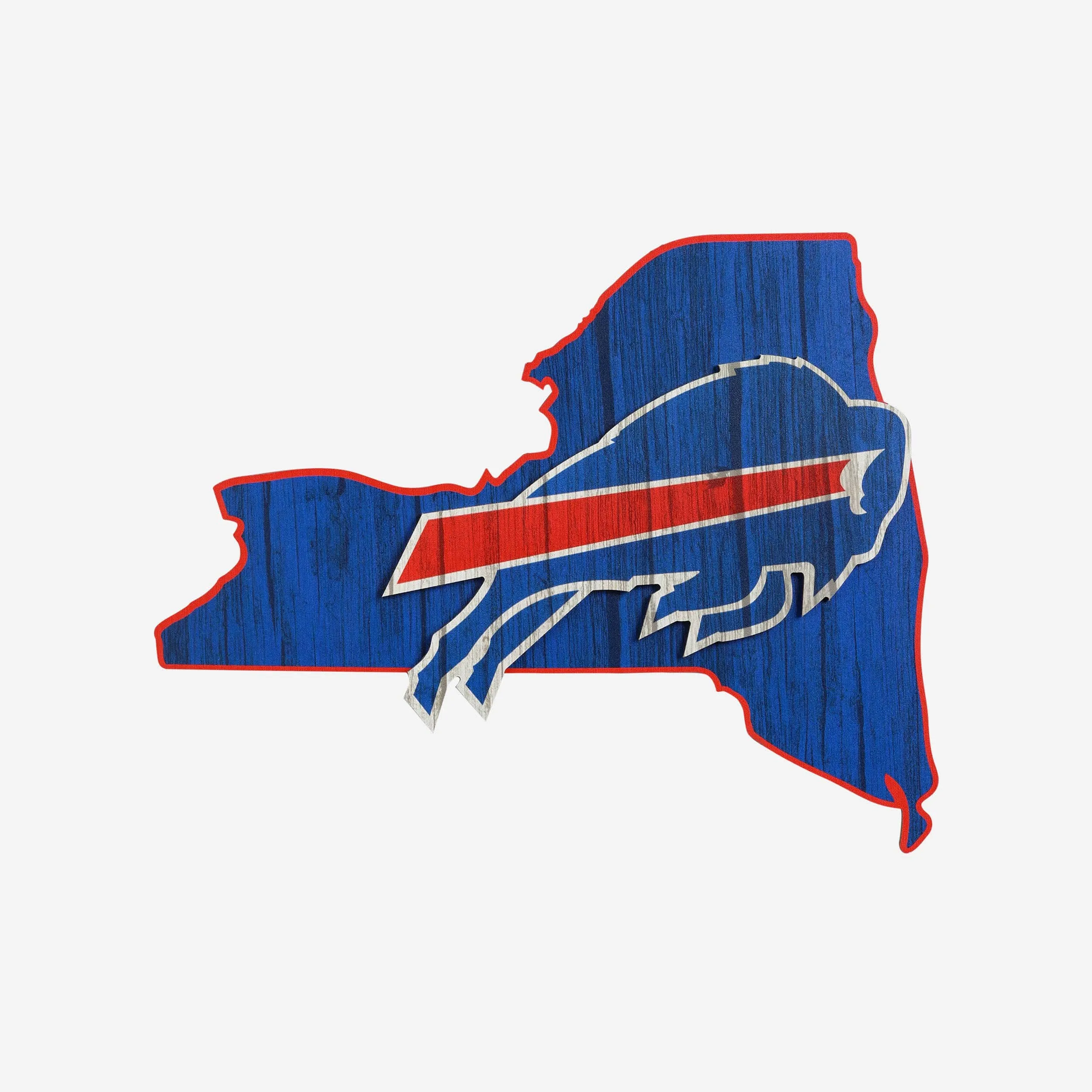 Buffalo Bills Wood State Sign