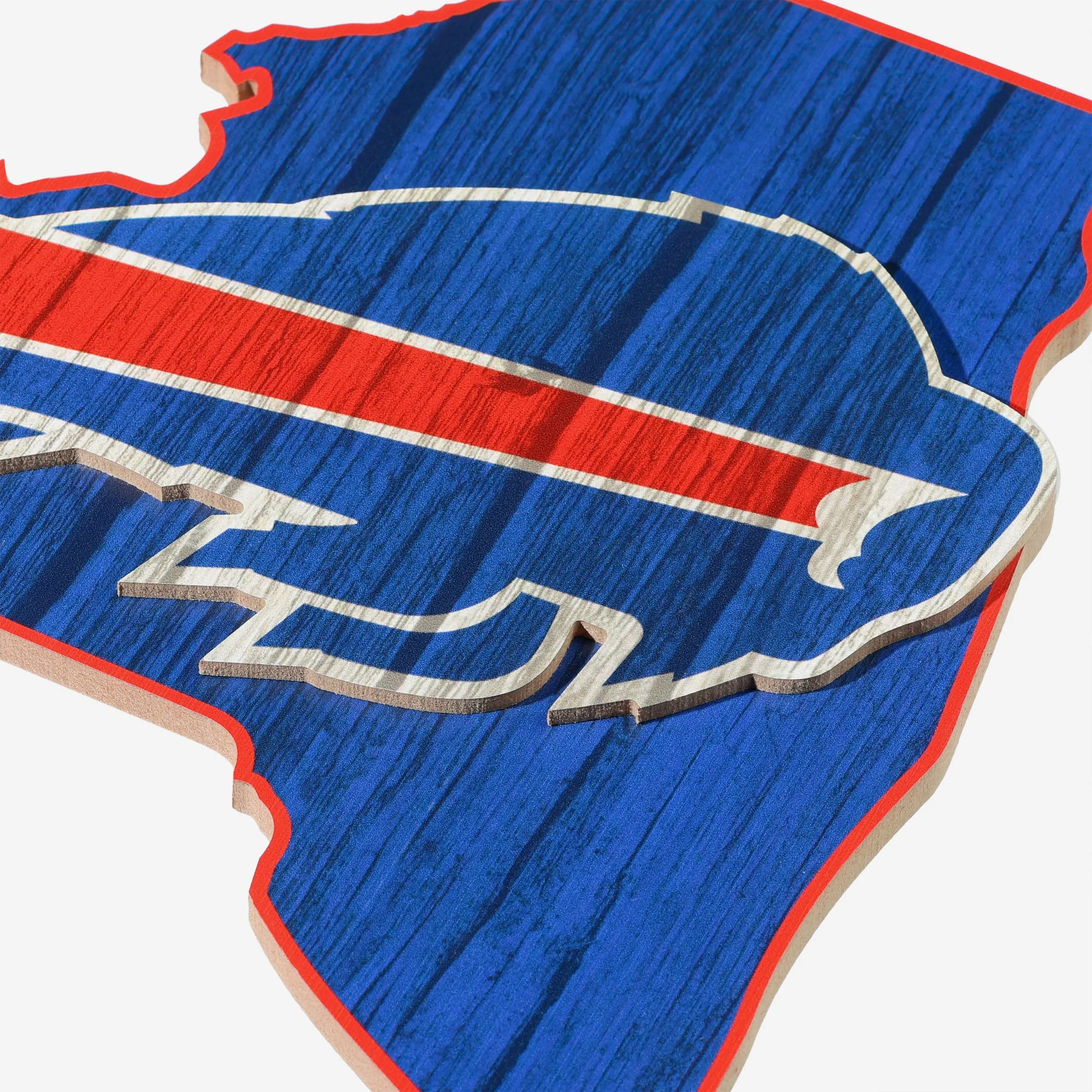 Buffalo Bills Wood State Sign