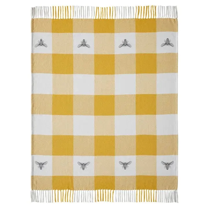 Buzzy Bee Woven Honey Bee Throw Blanket 50x60