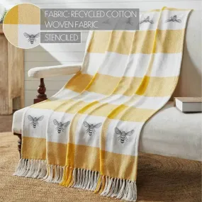 Buzzy Bee Woven Honey Bee Throw Blanket 50x60