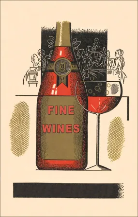 BV-210 Fine Wines Poster - Vintage Image