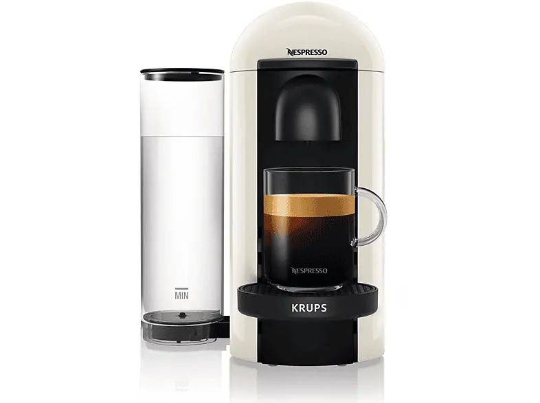 Cafetera de cápsulas - Nespresso® Krups Vertuo Plus XN9031, 1260 W, 1.2 L, 1 taza, Cápsulas monodosis, Apagado automático, Blanco