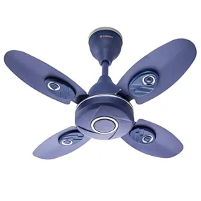 Candes Nexo 600mm Decorative Ceiling Fans for Home | 4 Blade Energy Saving High Speed | 2 Years Warranty (Silver Blue) Pack of 1