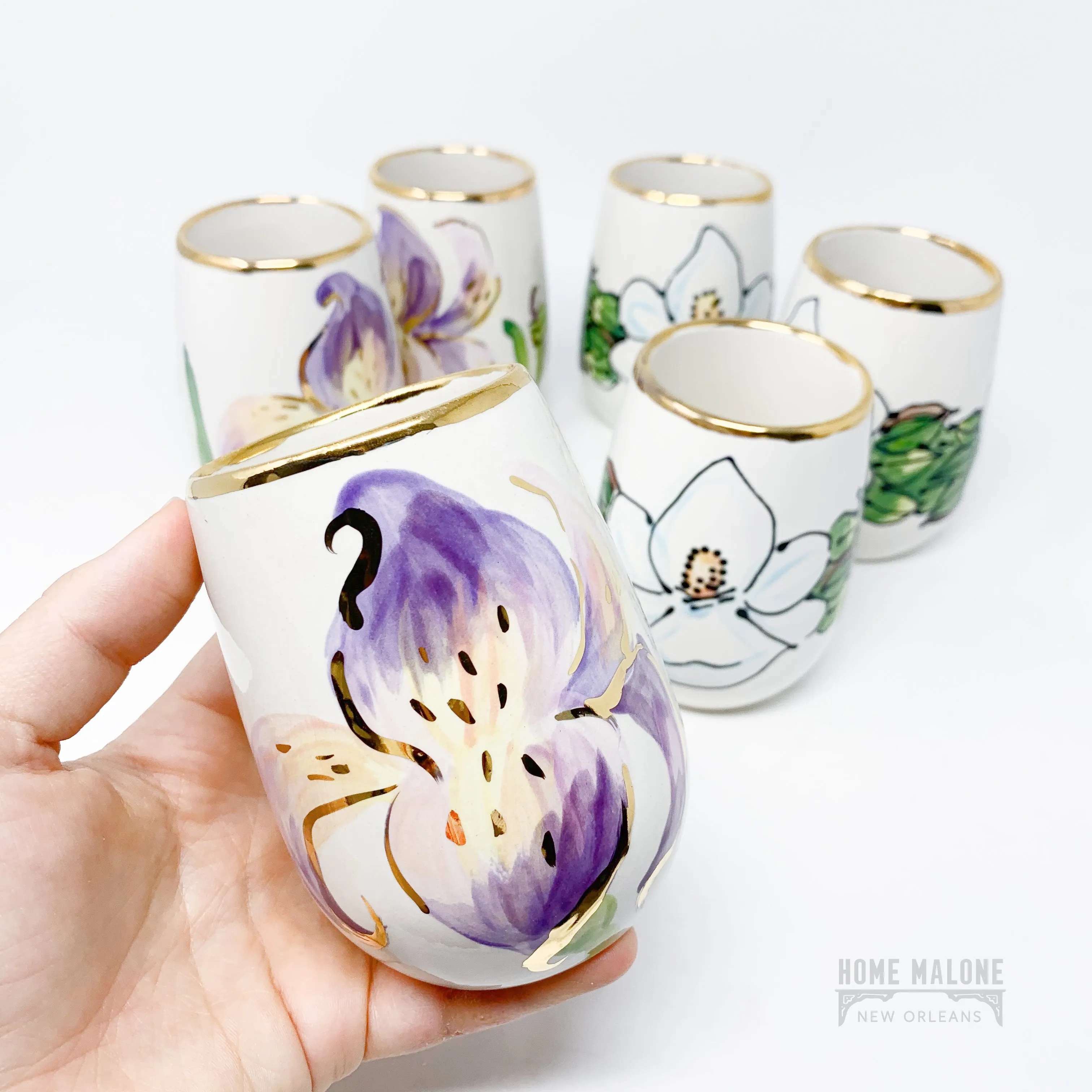 Ceramic Wine Glass: Iris