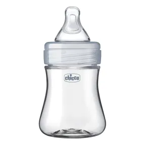 Chicco Duo 5oz. Hybrid Baby Bottle with Invinci-Glass Inside/Plastic Outside in Clear/Grey