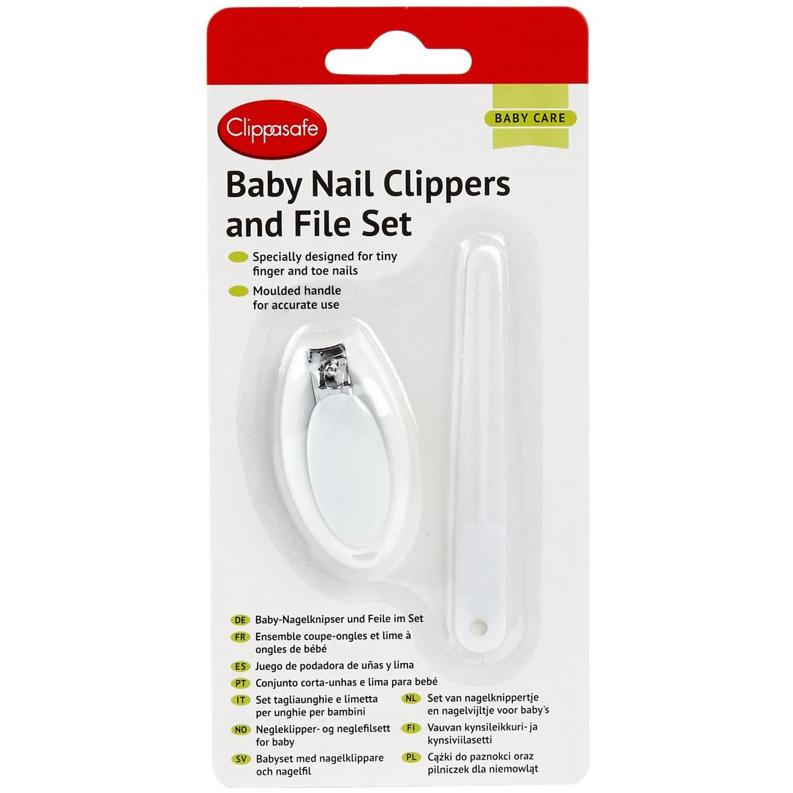 Clippasafe Baby Nail Clippers & File Set